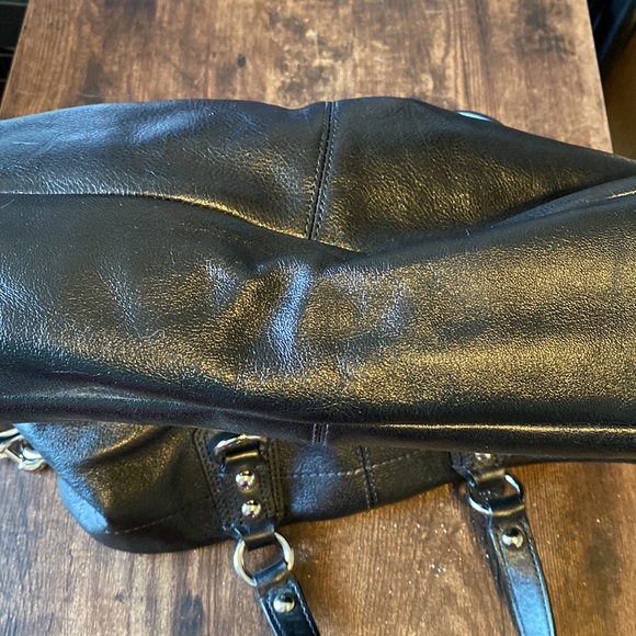 Coach Black leather satchel with silver tone hardware - Picture 9 of 9